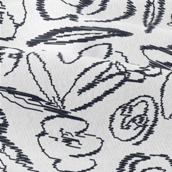 Hand Drawn Abstract Flowers Modern Jersey