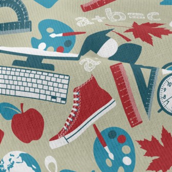 School Items Pattern Modern Jersey