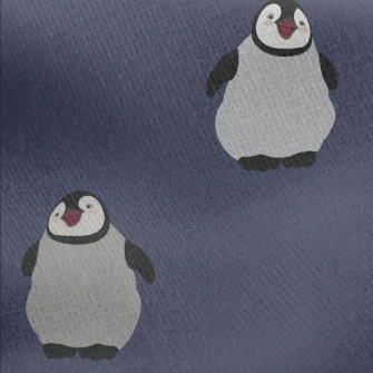 Cartoon Laughing Penguin Jersey Backed Fleece