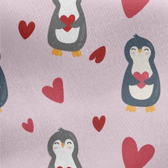 Sweet Love Penguin Jersey Backed Fleece