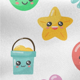Cartoon Sea Stall Props Jersey Backed Fleece