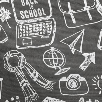 Hand Drawn Campus Life Pongee