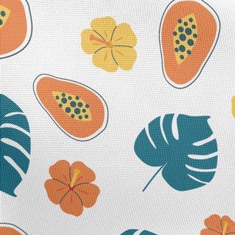 Hand Drawn Cartoon Papaya Pongee