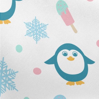Cartoon Penguin With Popsicle Pongee