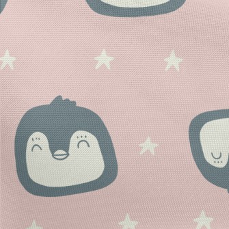 Happy Smiling Penguin Pongee