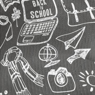 Hand Drawn Campus Life Stretch Jersey