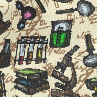 Hand Drawn Science Tools Stretch Jersey