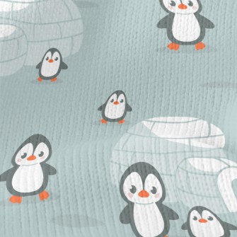 Penguin Family And Igloo Stretch Jersey