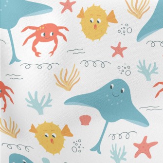Marine Life Lightweight Cotton Poplin
