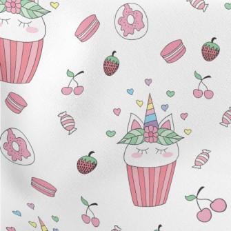 Unicorn Cupcakes Lightweight Cotton Poplin