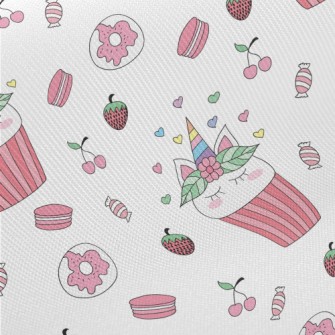 Unicorn Cupcakes Midweight Cotton Poplin