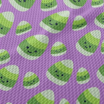 Halloween Green Candy Birdseye Piqué