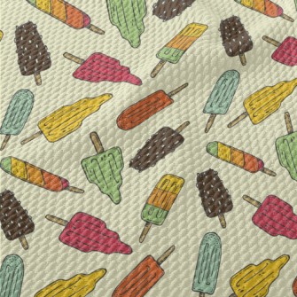 Hand Drawn Summer Popsicle Birdseye Piqué