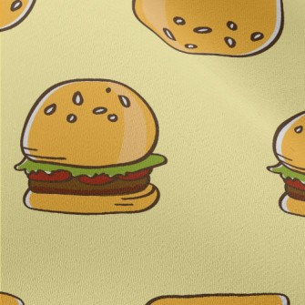 Hand Drawn American Hamburger Chiffon
