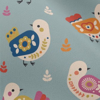 Nordic Style Bird Chiffon
