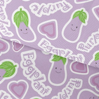 Happy Smiley Eggplant Waterproof Oxford