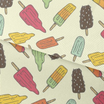 Hand Drawn Summer Popsicle Waterproof Oxford