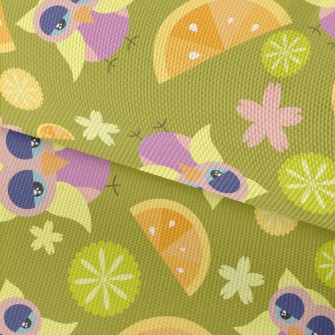 Cartoon Parrot With Fruit Waterproof Oxford