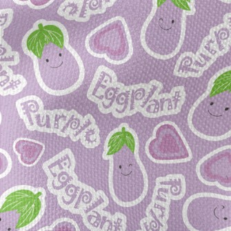 Happy Smiley Eggplant Waterproof Canvas