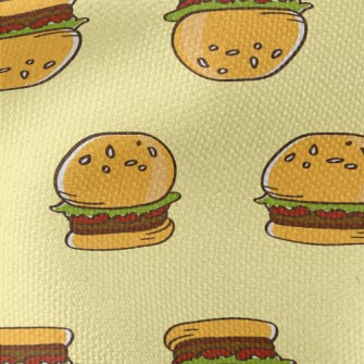 Hand Drawn American Hamburger Waterproof Canvas