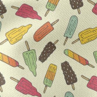 Hand Drawn Summer Popsicle Waterproof Canvas