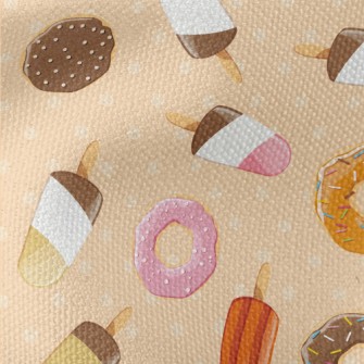 Popsicles And Donuts Waterproof Canvas