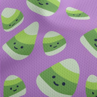 Halloween Green Candy Athletic Mesh Flat Back