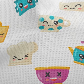 Cute Kitchen Utensils Athletic Mesh Flat Back