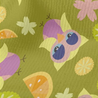 Cartoon Parrot With Fruit Terry
