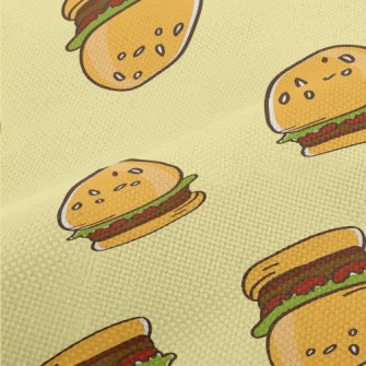 Hand Drawn American Hamburger Performance Linen