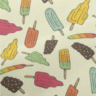 Hand Drawn Summer Popsicle Performance Linen
