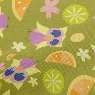 Cartoon Parrot With Fruit Performance Linen