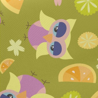 Cartoon Parrot With Fruit Twill