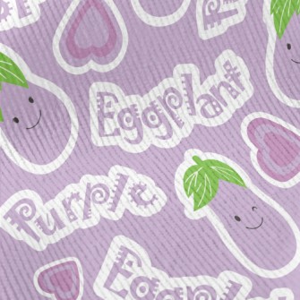 Happy Smiley Eggplant Standard Corduroy