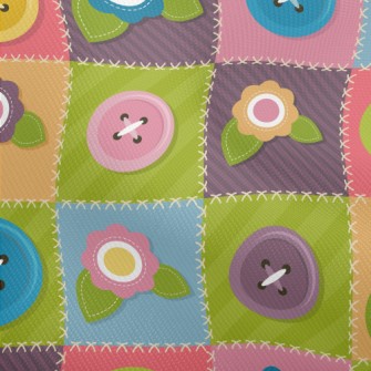 Flower Patches &amp; Buttons Dobby