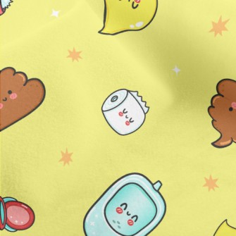 Cartoon Toilet Elements Micro Fleece