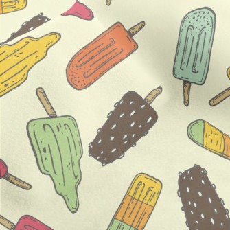 Hand Drawn Summer Popsicle Micro Fleece