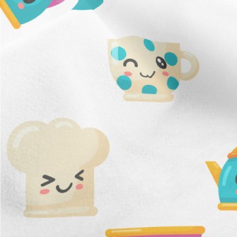 Cute Kitchen Utensils Micro Fleece