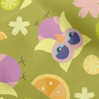 Cartoon Parrot With Fruit Micro Fleece