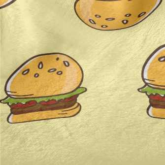 Hand Drawn American Hamburger Minky