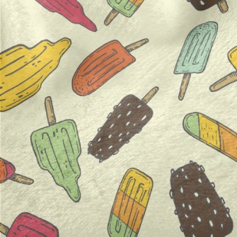 Hand Drawn Summer Popsicle Minky