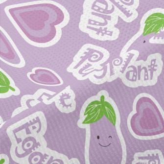 Happy Smiley Eggplant Piqué