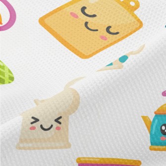 Cute Kitchen Utensils Piqué