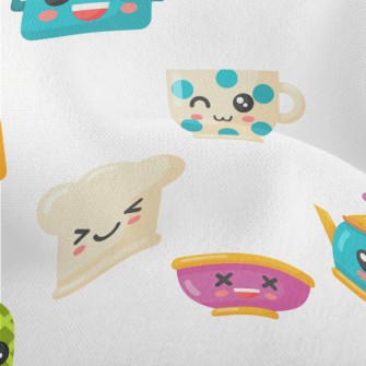 Cute Kitchen Utensils Lightweight Performance Linen