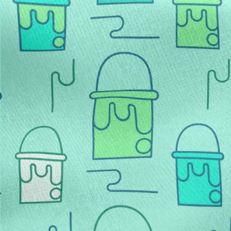 Art Paint Bucket Jersey Backed Fleece