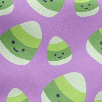 Halloween Green Candy Jersey Backed Fleece