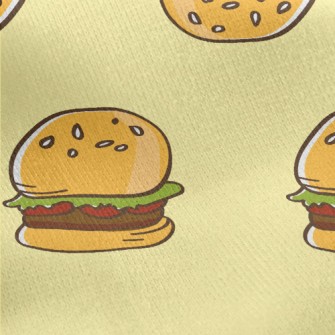 Hand Drawn American Hamburger Jersey Backed Fleece