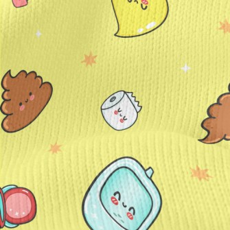Cartoon Toilet Elements Stretch Jersey