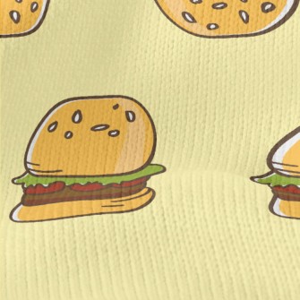 Hand Drawn American Hamburger Stretch Jersey