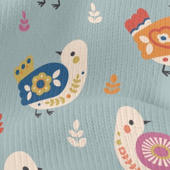 Nordic Style Bird Stretch Jersey